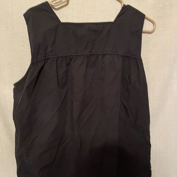 Embroidered Black Peasant Top Size L - Picture 4 of 5